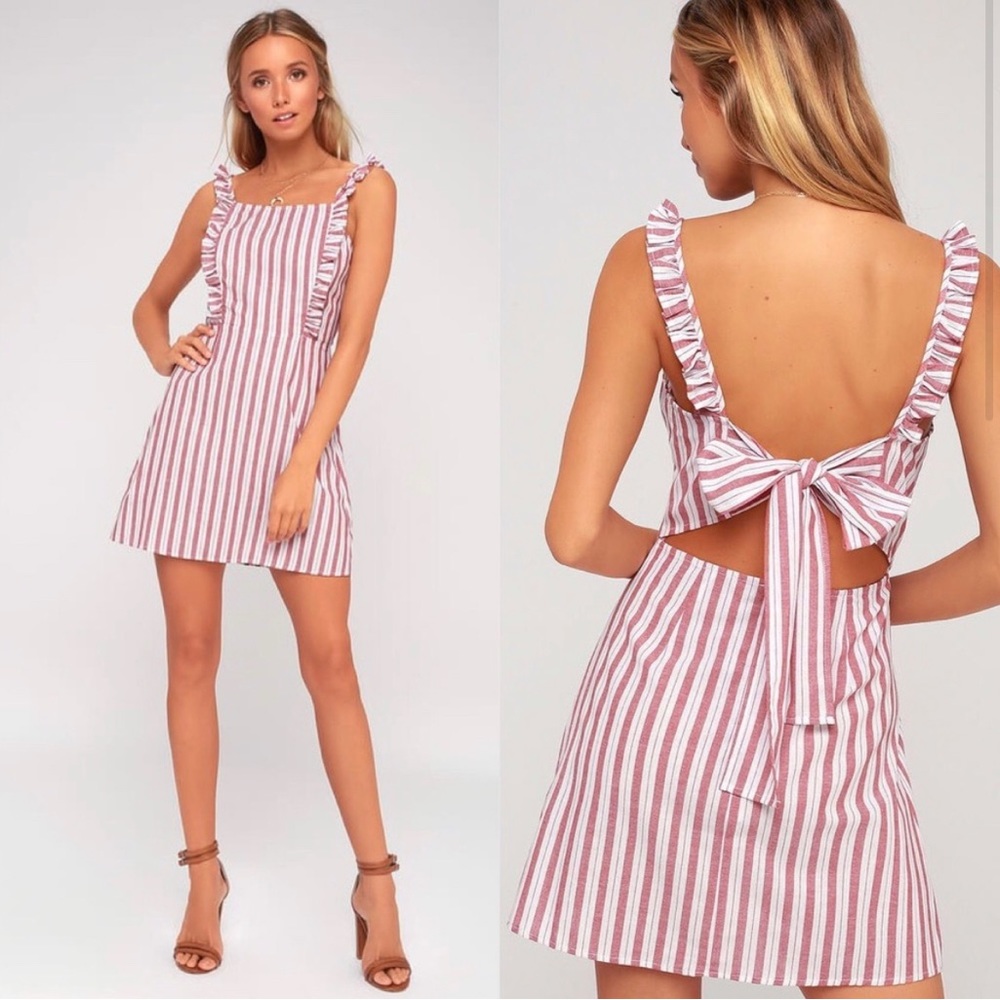 The Fifth Label Acacia Stripe Ruffle Dress